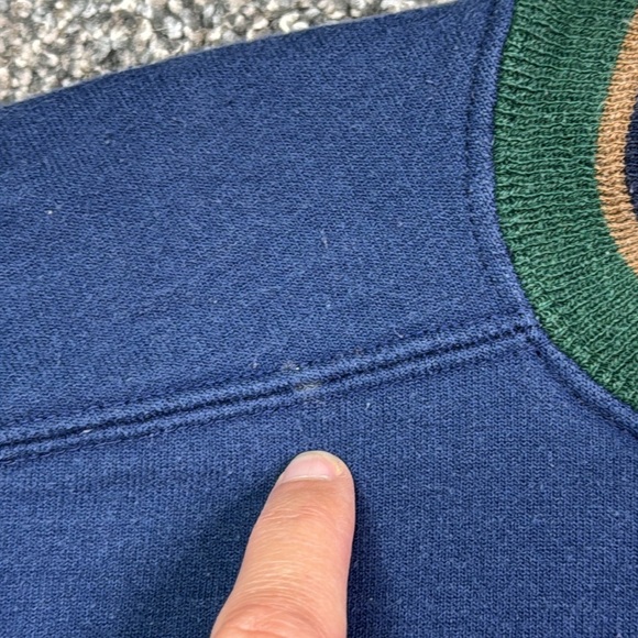 Vintage Eau Claire Wi Elbow Patch Crewneck Sweatshirt Medium - Picture 9 of 9